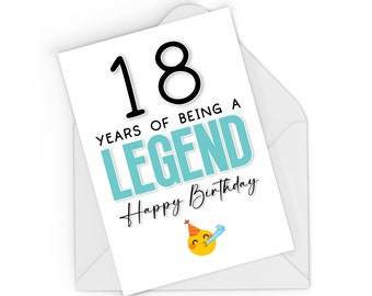 Tongue In Peach Divertidas Tarjetas De Cumpleaños Número 18