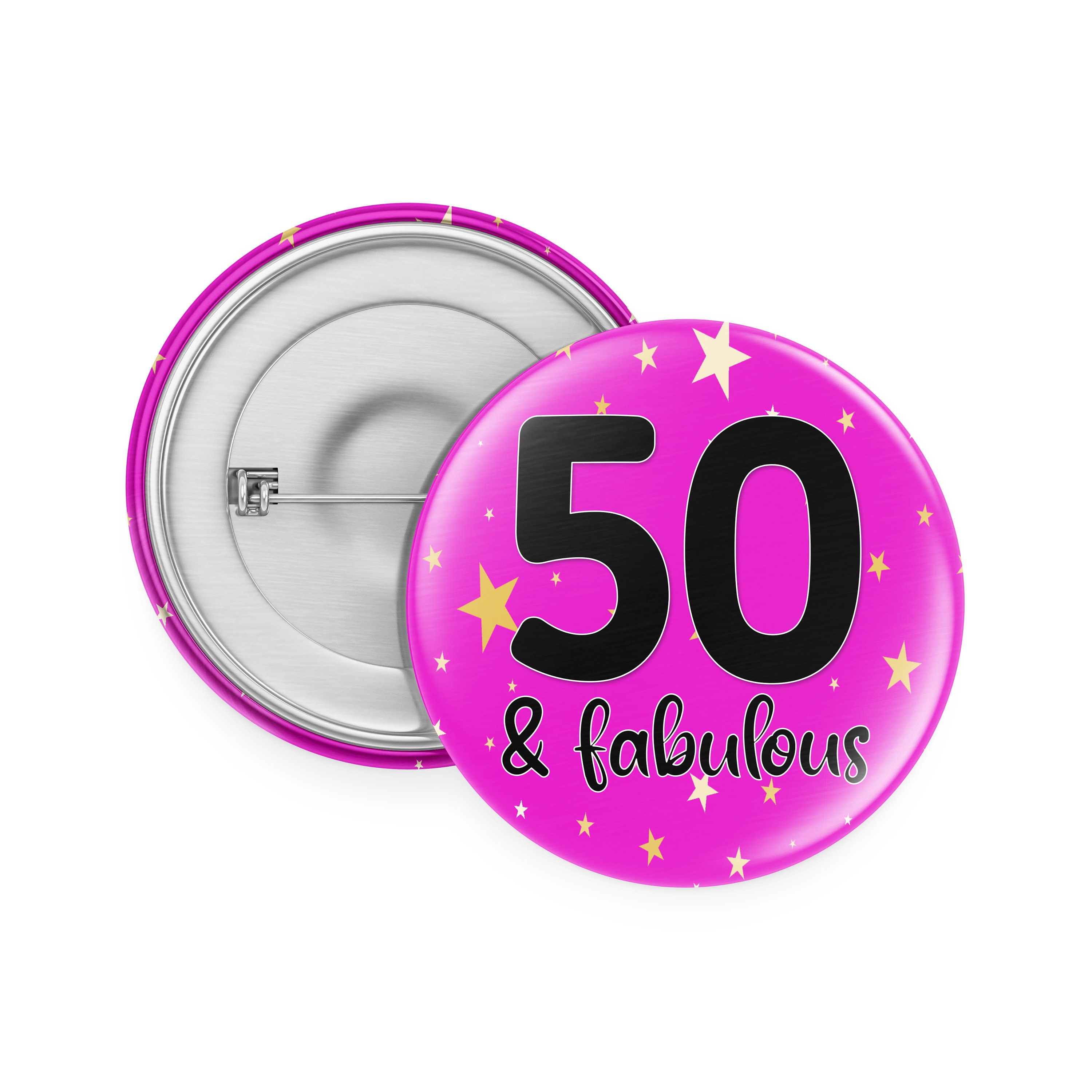 Badge métallique géant 50 ans - Accessoire anniversaire festif Badge métallique géant 50 ans - Accessoire anniversaire festif