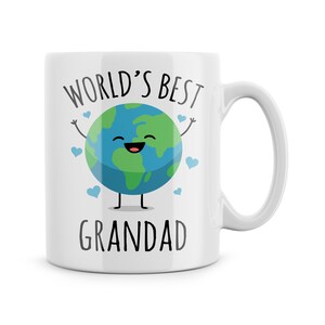 Grandad Mug - World&#39;s Best Grandad - Cute Gift For Grandad - Birthday Present - Father&#39;s Day Gift - For Grandparents From Grandchildren Cups