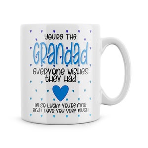 Mug For Grandad - Gifts For Grandad - Father&#39;s Day Gift - Birthday Gift For Grandad - So Lucky You&#39;re Mine I Love You Very Much - Christmas