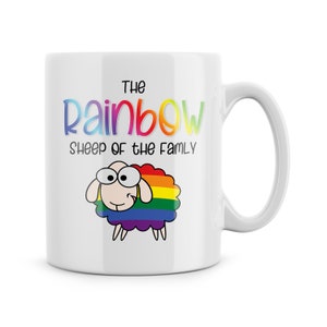 Funny Mug - Gift For Gay - The Rainbow Sheep Of The Family - Gay Brother Sister Lesbian Joke Gifts - Birthday Christmas Sibling Gifts - Son
