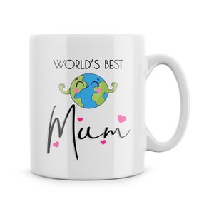 Mum Mug World&#39;s Best Mum Cute Gift For Mum Birthday Christmas Present Mother&#39;s Day Gift For Mum From Son Daughter Mum Mom Family Coffee Tea