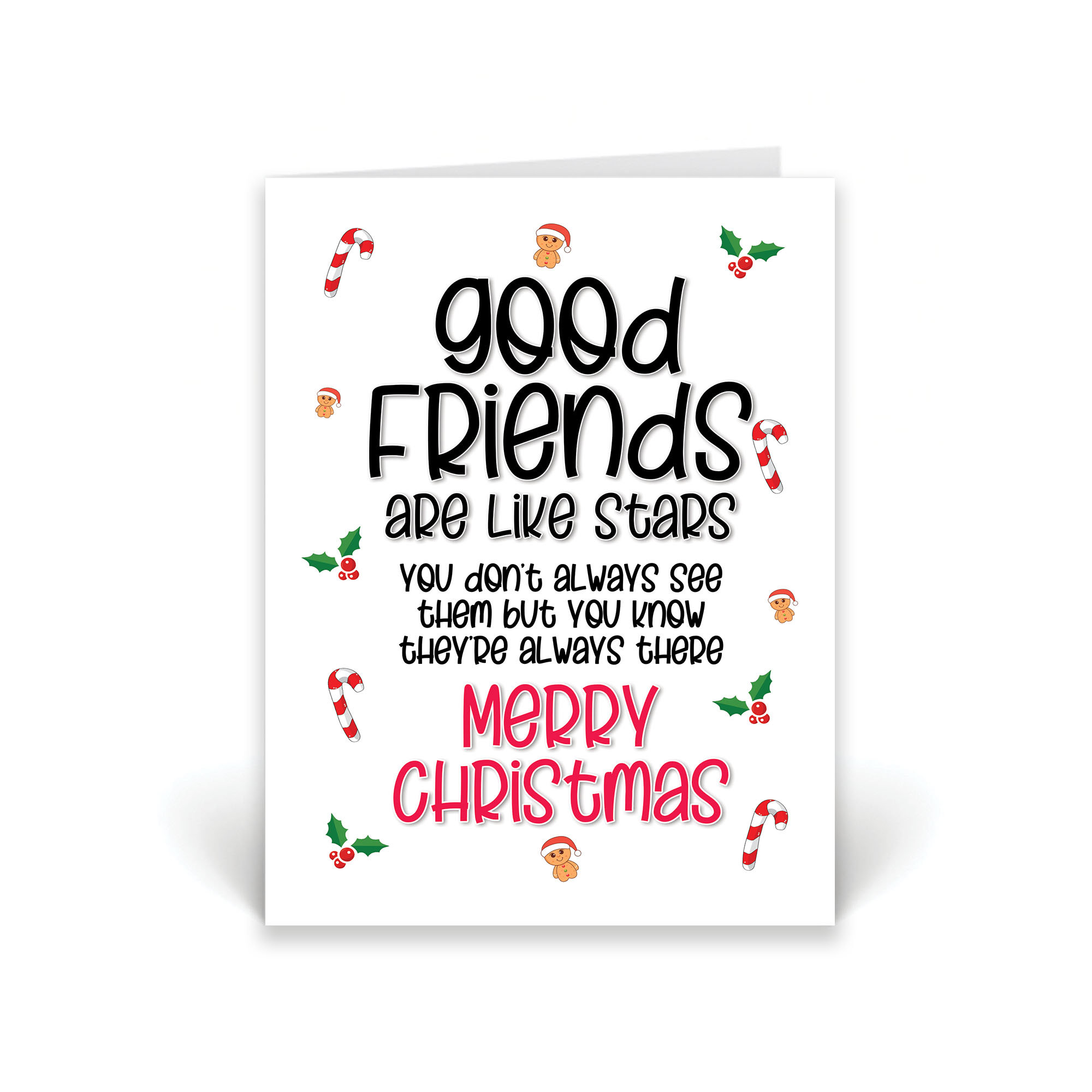 Christmas card for good friend Clearance