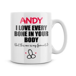 Funny Mugs Personalised Custom Willy Boner Joke Rude Mug Christmas Gift Boyfriend Husband Naughty Gift Valentine&#39;s Anniversary Birthday Cup