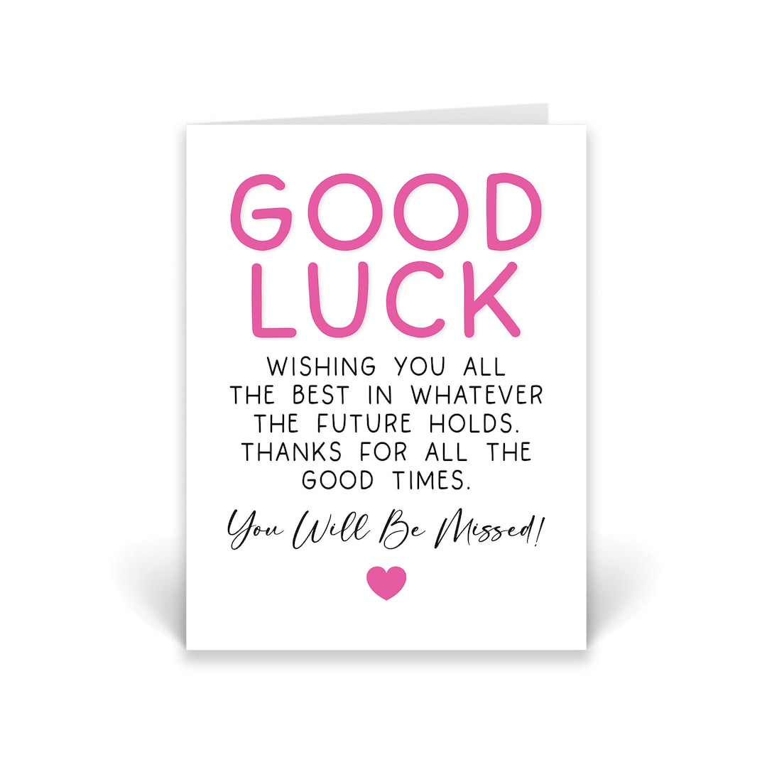 new-job-card-good-luck-you-will-be-missed-a5-etsy