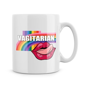 Funny Mug Vagitarian Lesbian Joke Present Funny Gift For Lesbian Girlfriend Gifts Best Friend Birthday Jokes Colleague Secret Santa Sister