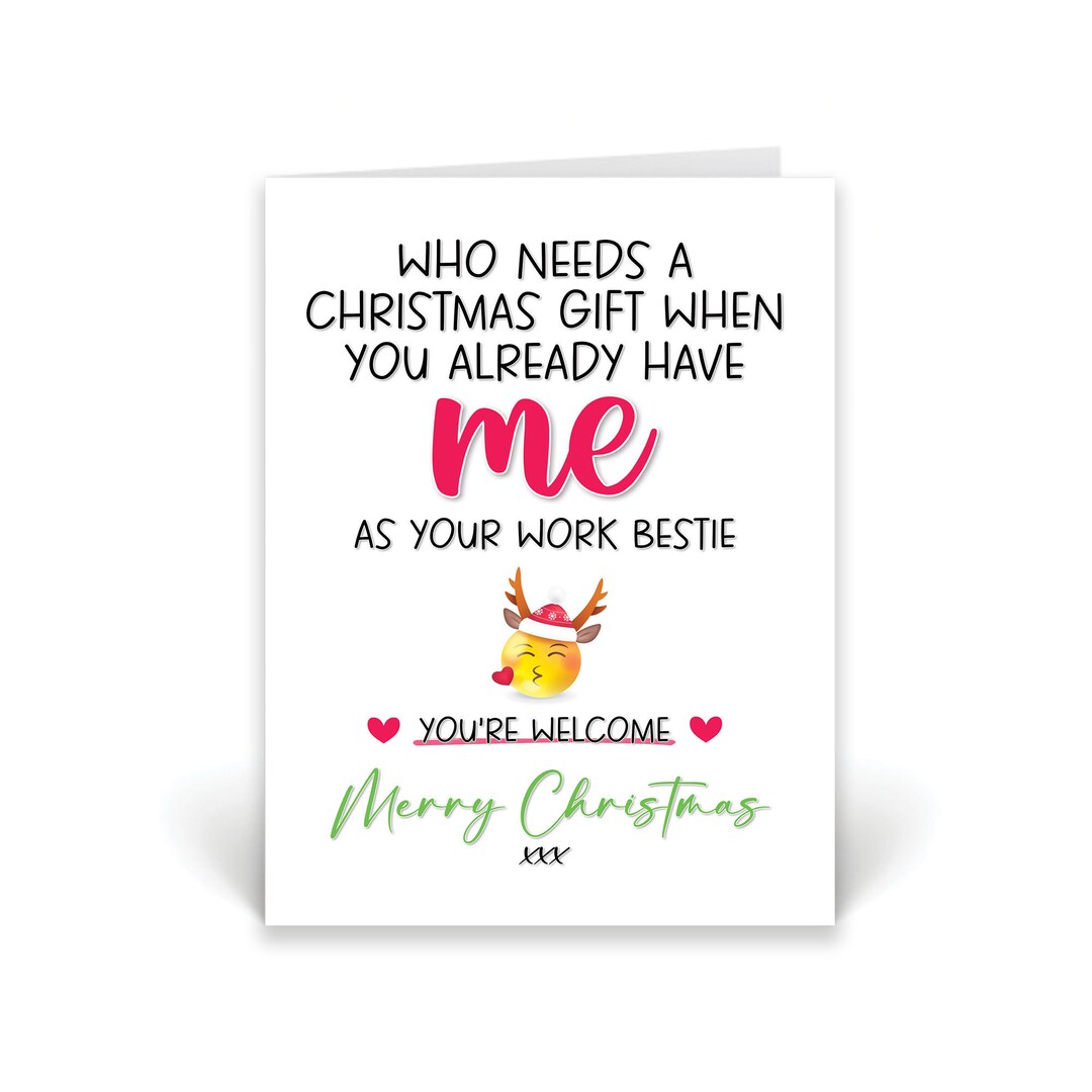 Colleague Christmas Card Funny Card for Work Friend Who Needs A ...