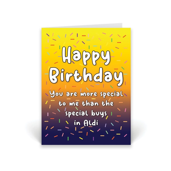 Aldi Birthday Card for Him Etsy UK