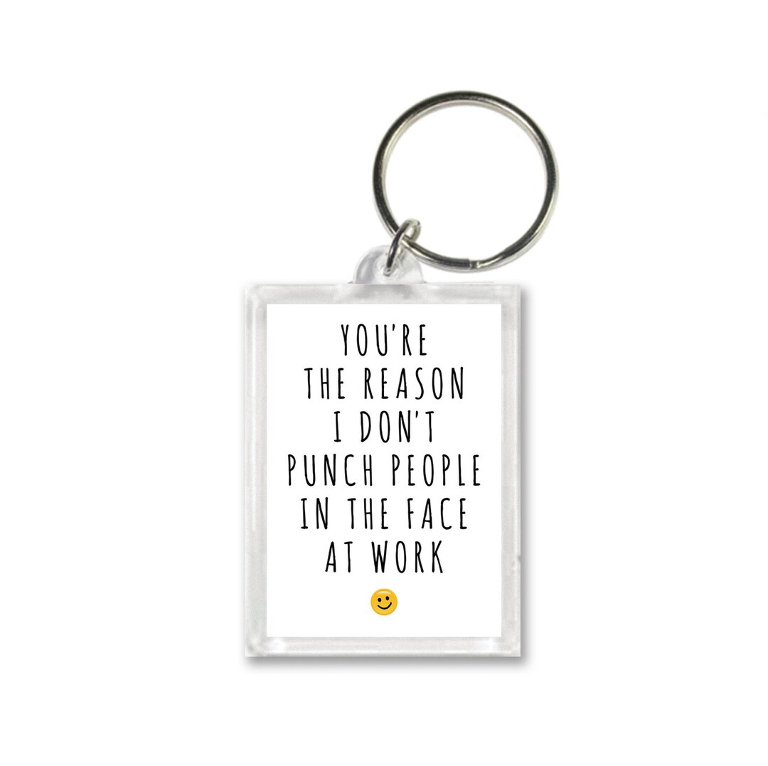 Funny Keyring Gift for Work Colleague Work Bestie Birthday Gifts Secret