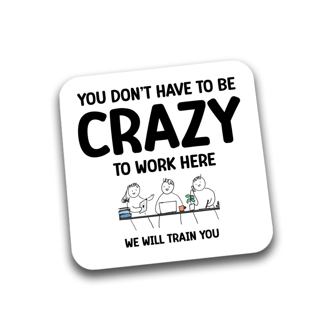 Work Coasters Funny Office Work Coasters Novelty Gift Colleague Secret Santa Joke ...