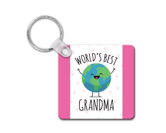 World's Best Grandma Keyring Mother's Day Gift Birthday Present