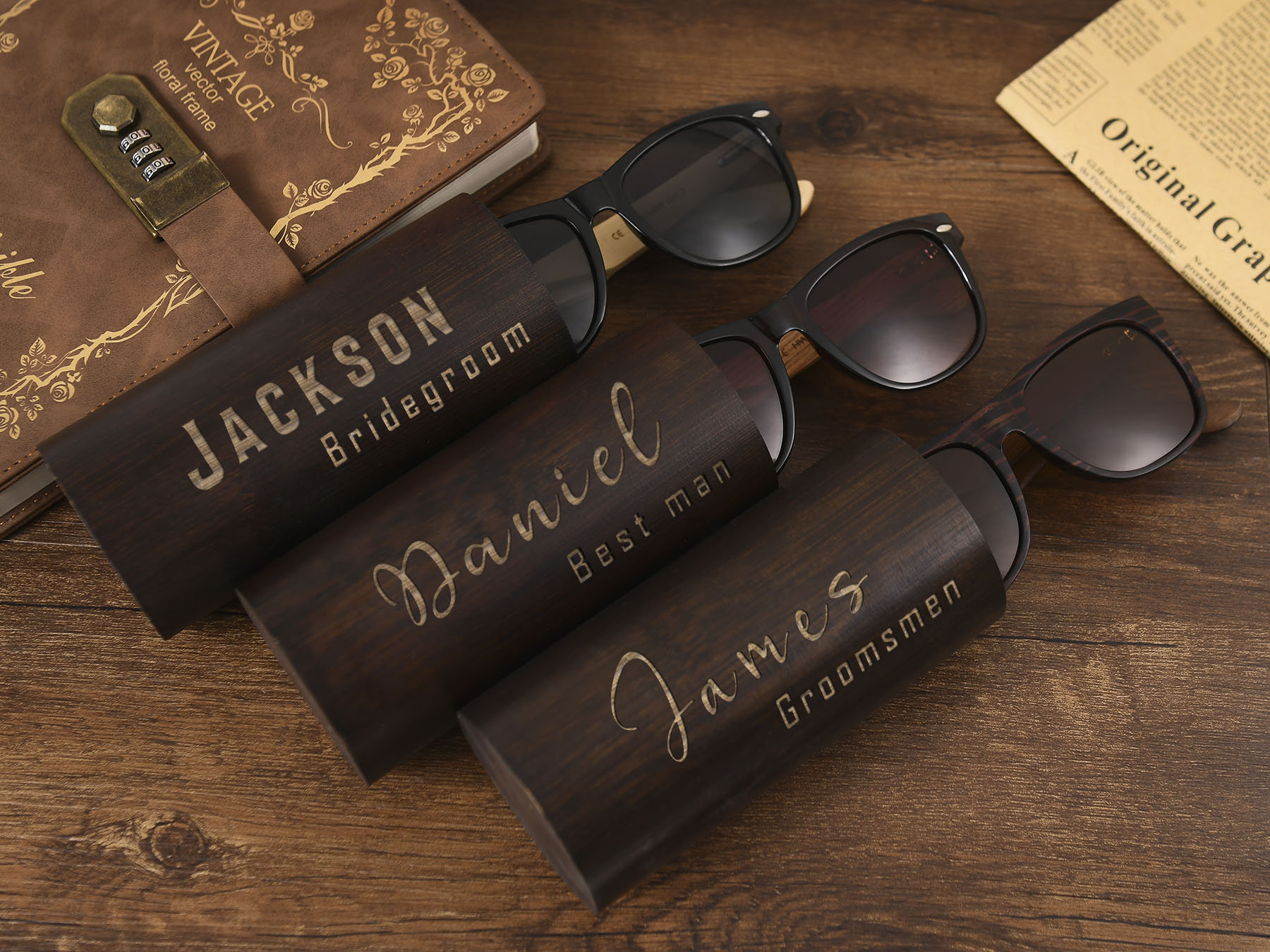 Wood Sunglasses for Groomsmenpersonalized Groomsmen Gifts Etsy