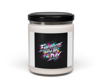 Energize Your Day Candle | Kinetic Typography, Melting Letters Soy Candle