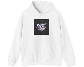 Melting Glitch Typography Hoodie | psychedelic typography, trippy font