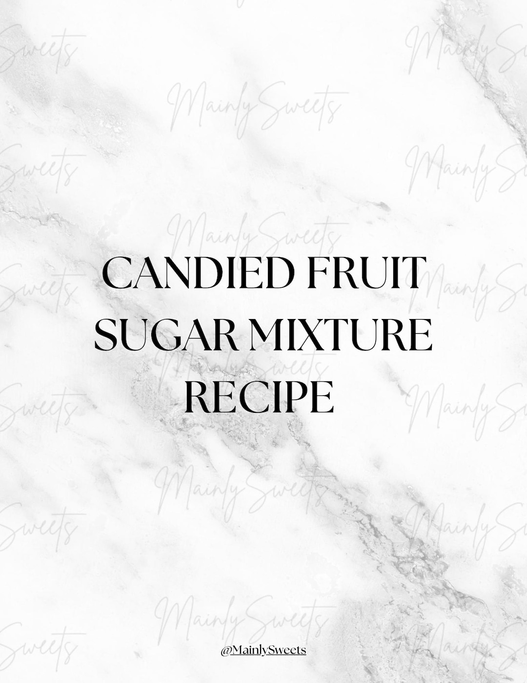 Candy Mixture Candy Fruit Sugar Mixture Recipe How to Candy Fruit Recipe Card Digital ...