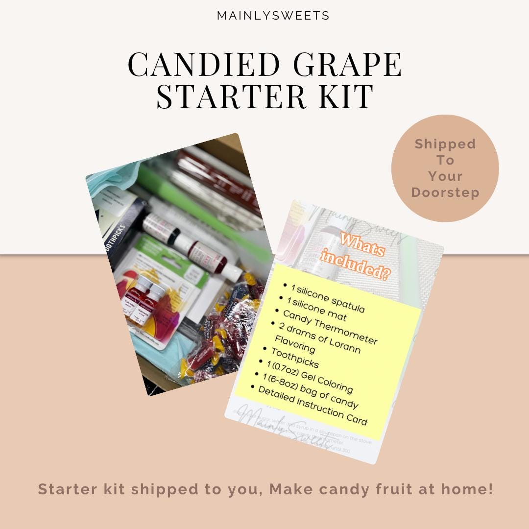 Candy Grape Starter Kit How to Make Candy Fruit Candied Fruit Candied ...