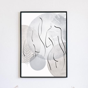Two Women | Queer Wall Art | Naked Women | Stylish Print | Naked Women | Lesbian Gift | Digital Download Wall Art | Lesbian Print | LGBTQ