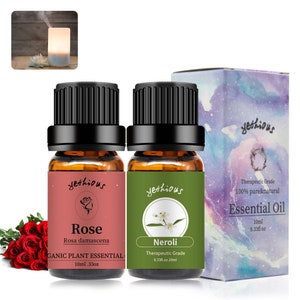 Jasmine and Neroli Essential Oil, 100% Pure, Undiluted, Natural, Organic Aromatherapy Essential Oils Gift Set, 10MLx2