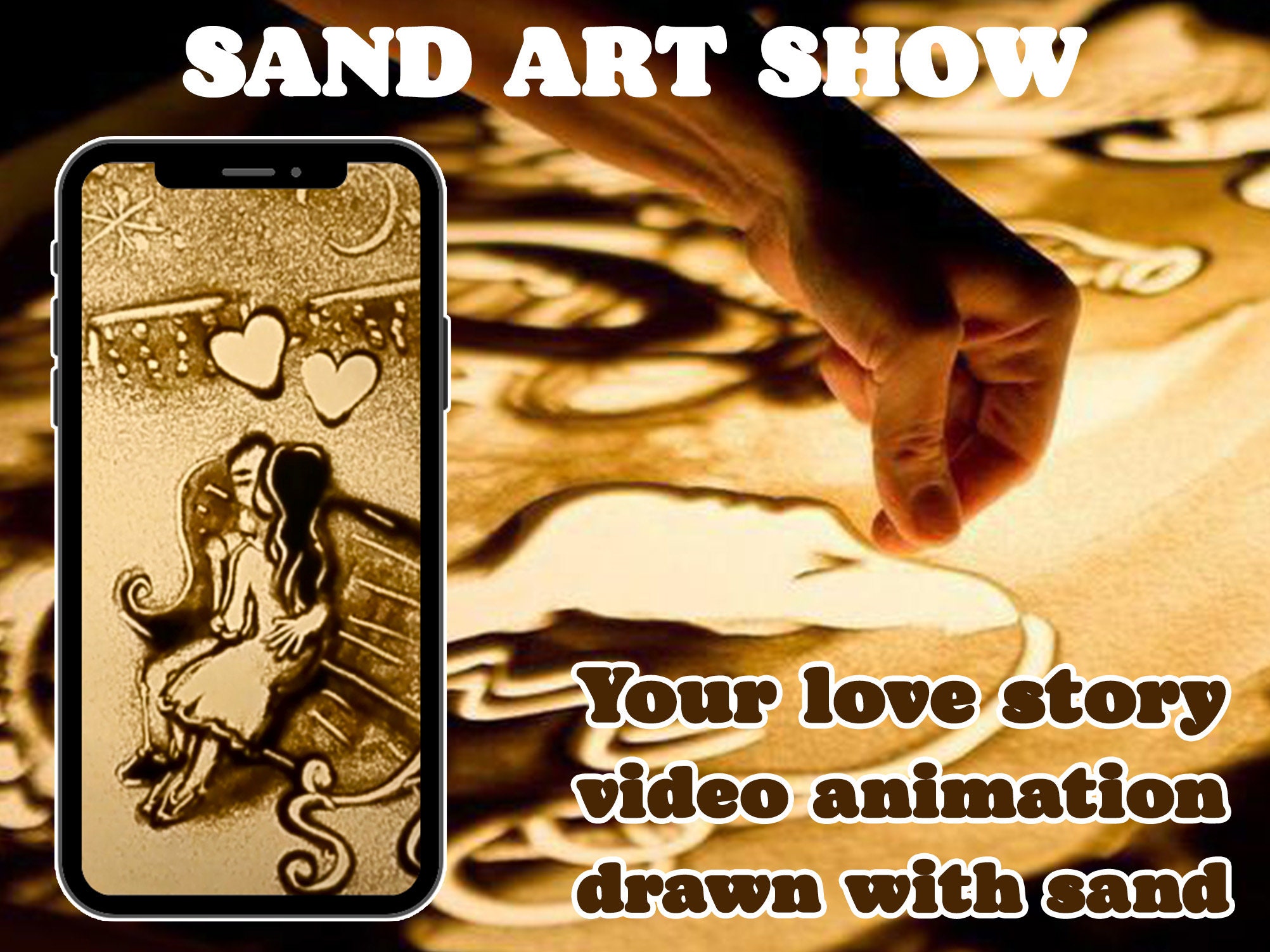 Sand Art Video Personalized Love Story Sand Painting Love - Etsy Sand Art Video Personalized Love Story Sand Painting Love - Etsy