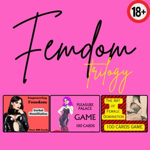 Femdom Trilogy Game: Dominance & Submission Card Games Bundle