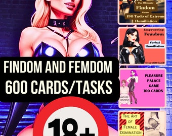 FINDOM & FEMDOM BUNDLE (Over 600 Tasks for Slave Humiliation) Artwork Femdom and Findom Scripts Domination Ideas, Punishment, Findom Guide.