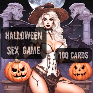 Halloween Sex Spiel für Erwachsene - 100 druckbare Karten, Sexy Ideen, Rollenspiele für Paare, Erwachsene, gruselige Nächte, verstrickter Spaß, Hexenparty