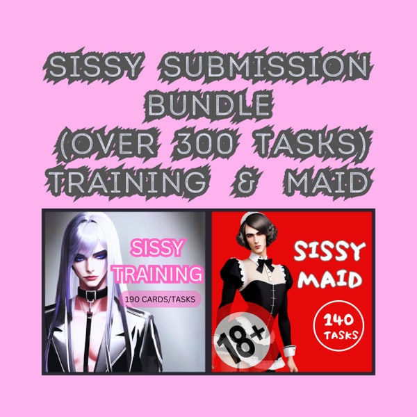 Sissy Transformation Twin Pack: Training & Maid, Worthless Sissy Humiliation Bundle, Forced Feminization and Training, Sissy Domination.