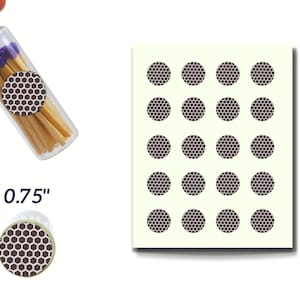 25x Striking Paper self-adhesive Dots 1 Inch Diameter / Sticky Striker  Circle for Safety Matches/ Matchstick Jars 
