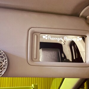 Passenger Princess Car Mirror Decal, Car Accessory , Rear View Mirror  Decal, Car Decal Sticker, Affirmation Car Decal, Seen on Tiktok 