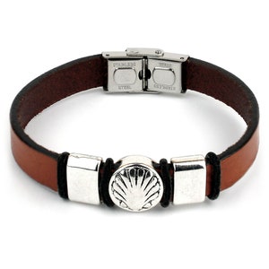 Pulsera de cuero y metal Zubiri