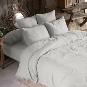 Gaze de coton 100% Housse de couette unie ultra douce 74 fils/cm2 Terracotta Safran Guimauve Canard Granit Chantilly Vert d'eau Chantilly