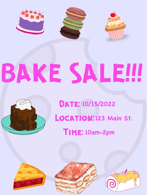 Bake Sale Poster Templates