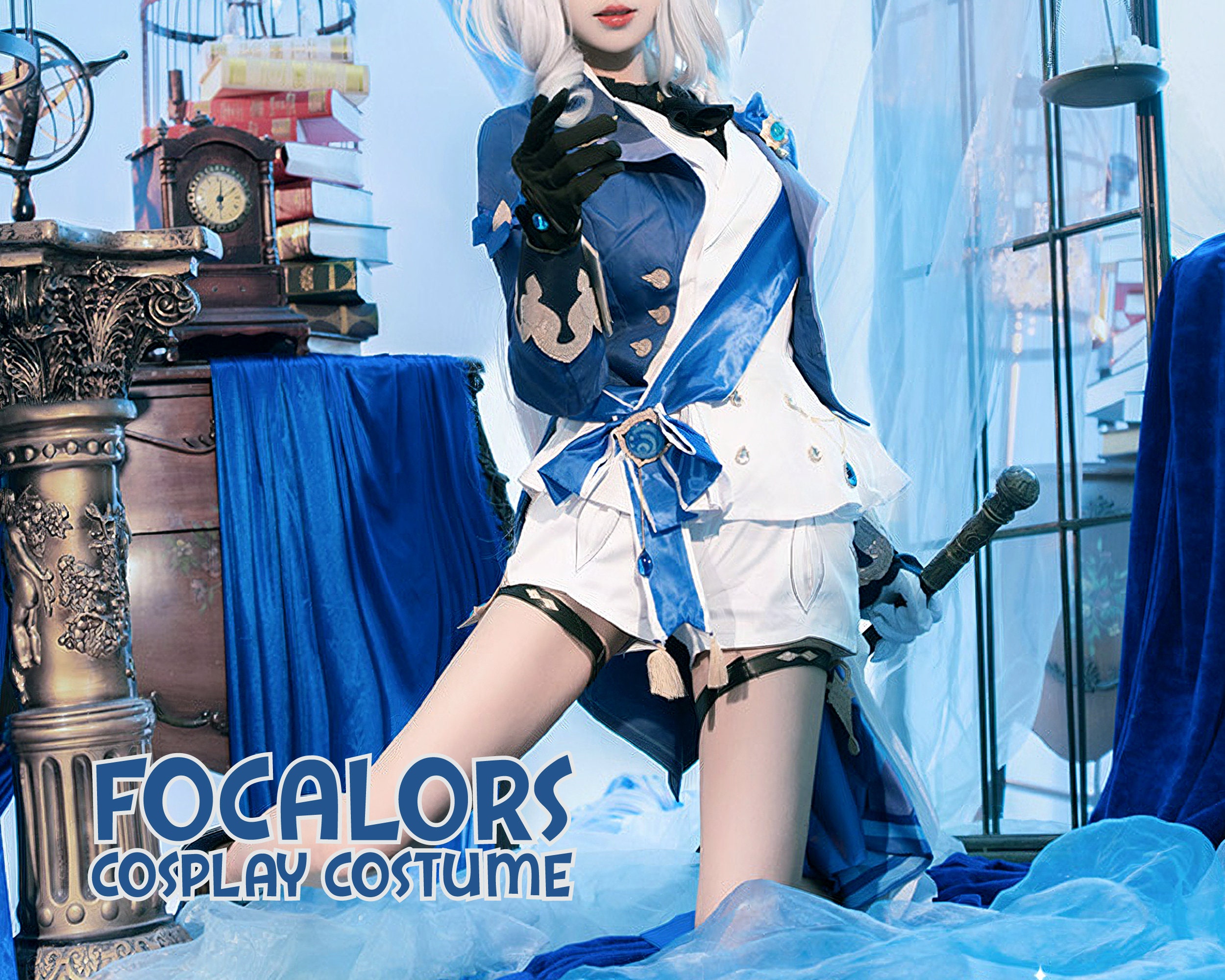 Genshin Impact Focalors Furina Premium Edition Cosplay Costume