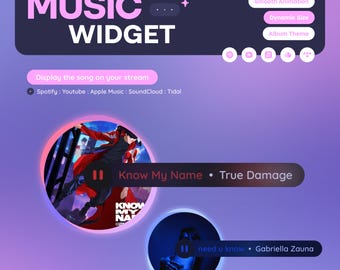 Wave Orb ⟡ Music Widget • Fully Costumizable • Album Theme & Dynamic Size | StreamElements OBS