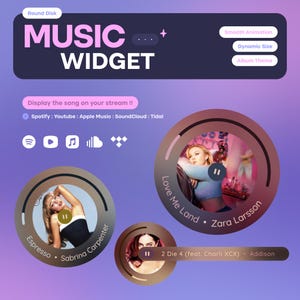 Rundes Musik-Widget • Vollständig anpassbar • Album-Design & dynamische Größe | StreamElements OBS