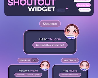 Profile Card ⟡ Shoutout Widget • Raids, New Chatters & !so Command | StreamElements OBS