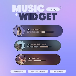 Widget de música de Spotify con forma de píldora redonda • Totalmente personalizable • Tamaño dinámico / StreamElements OBS