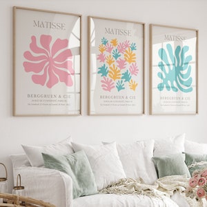 Matisse Print Set of 3: Retro Abstract Gallery Wall (Digital Download)