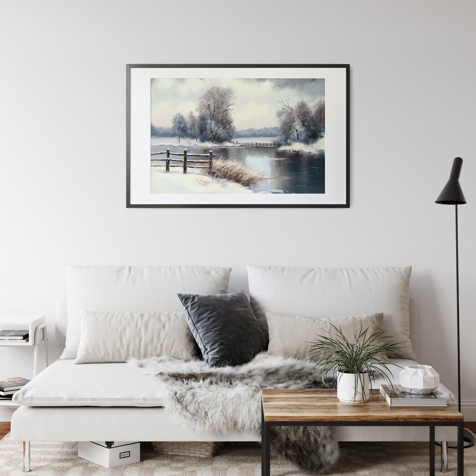 Printable Winter Scene Wall Art Antique Oil Painting Etsy