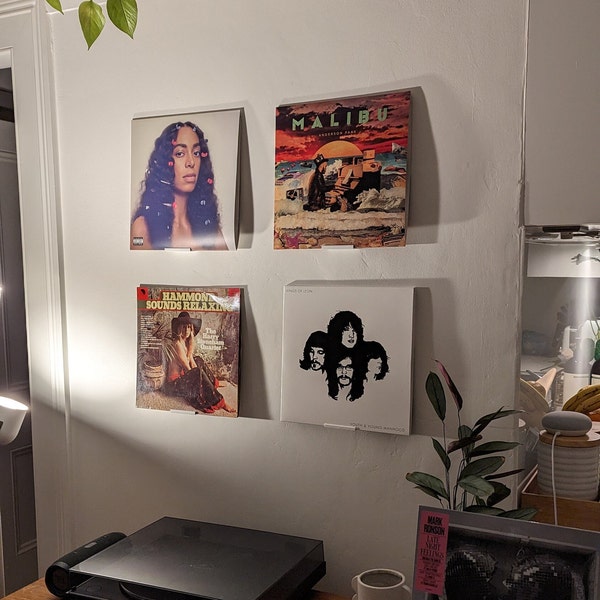 Vinyl Record Display 4x Small Wall Mount / Album Shelf  - Made in Australia