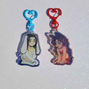 MDZS Wei Wuxian Lan Wangji Bunny Girls  Acrylic Charm | Fan merch