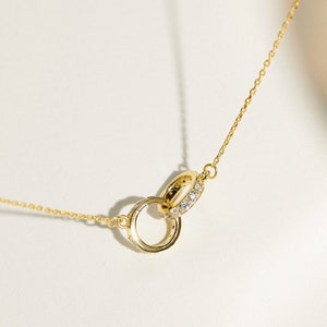 Infinity Interlocking Necklace • Infinity Necklace • Mother Daughter • Interlocking Circles • Gifts for Couples • Eternity Necklace