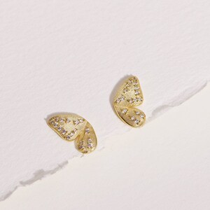 Butterfly Earring Studs • Rebirth • Gold Stud Earring • Silver Earrings • Dainty Earring • Wing Earring • Sterling Silver • Minimalist