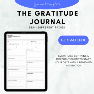 Gratitude365+1 | A Digital & Printable Daily Gratitude Journal for GoodNotes and Paper | Practice Mindfulness, Self-Care, and Mental Health