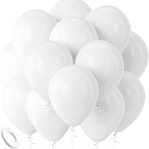 White Balloons Party Balloons 12 Inch Latex for Birthday Weddings Anniversary Graduation White Theme Party Decorations