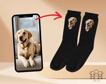 Custom Face Socks Printed With Your Pets Face Unique Personalised Gifts,  Custom Socks, Photo Pet Face Socks, Socks With Your Own Pets Face