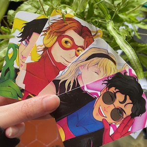 Young Justice DC Comics Druck Fotokarte Robin Superboy Impulse WonderGirl