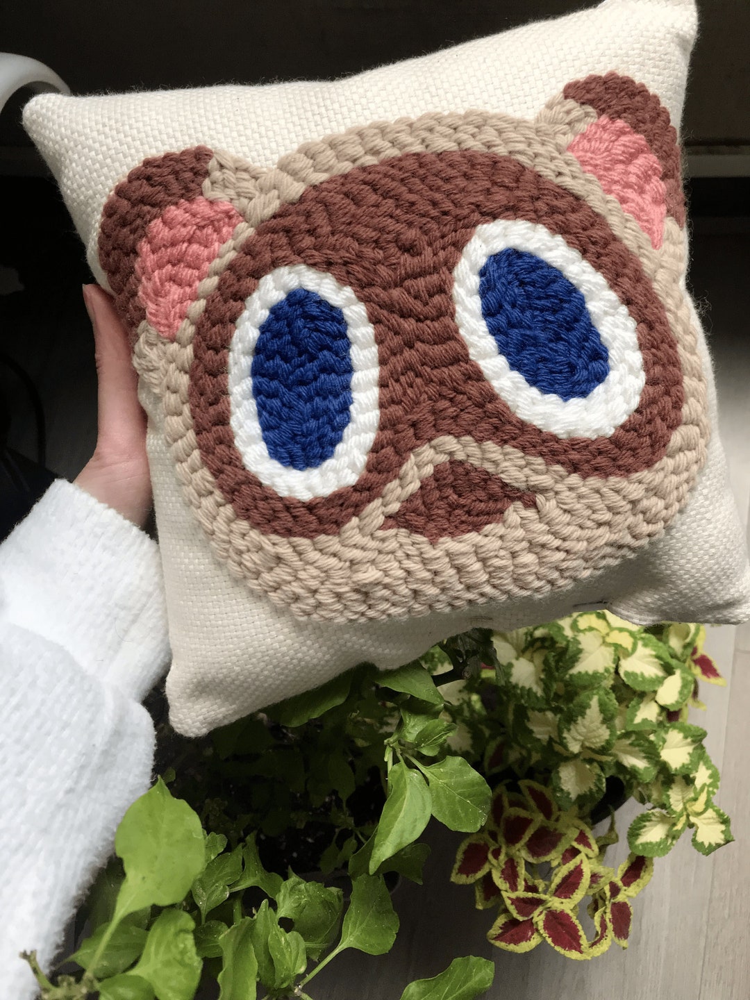 Animal Crossing New Horizons Cute Punch Needle Cushion Etsy