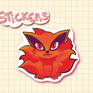 Sticker autocollant - cute 9 Tailed Fox anime manga