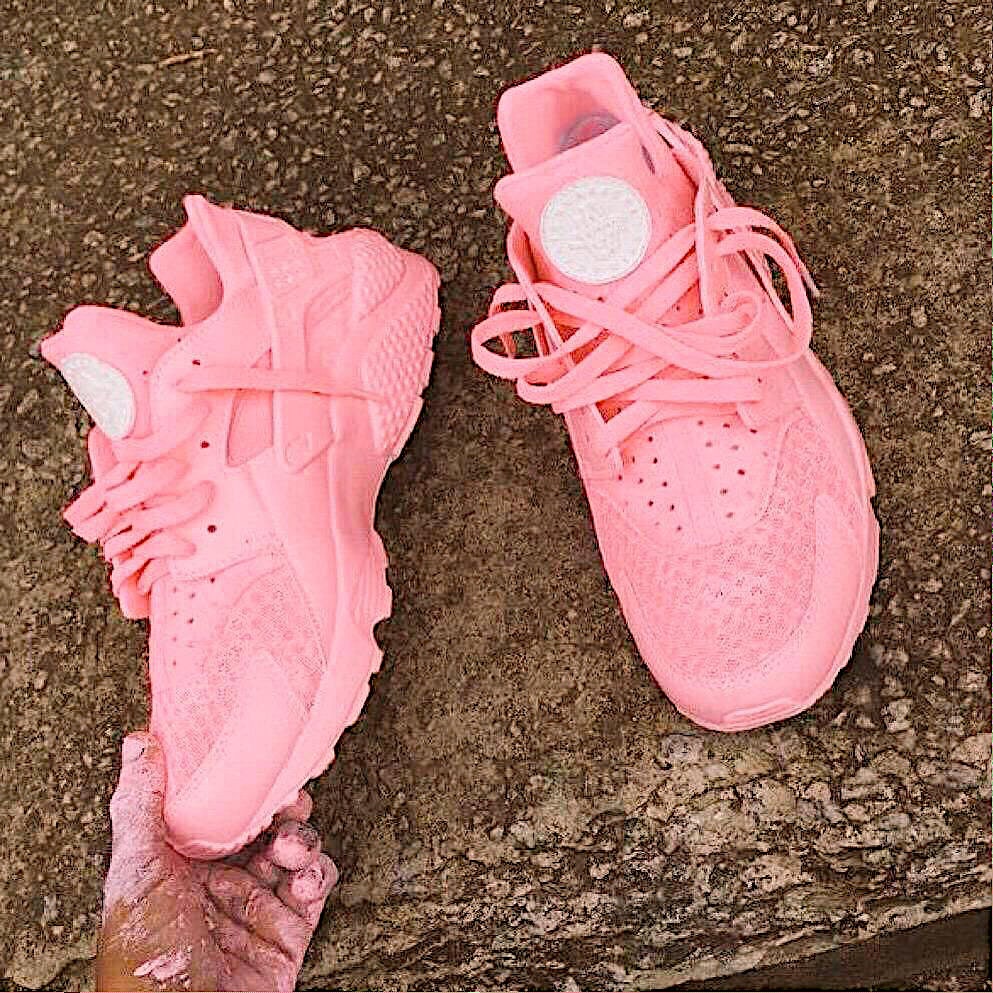 neon pink huaraches